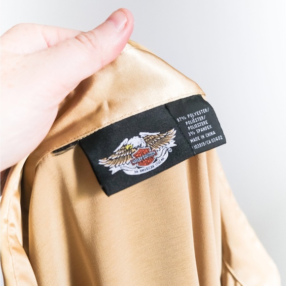 Vintage 1990s Harley Davidson Satin Blouse • M - Picture 10 of 10